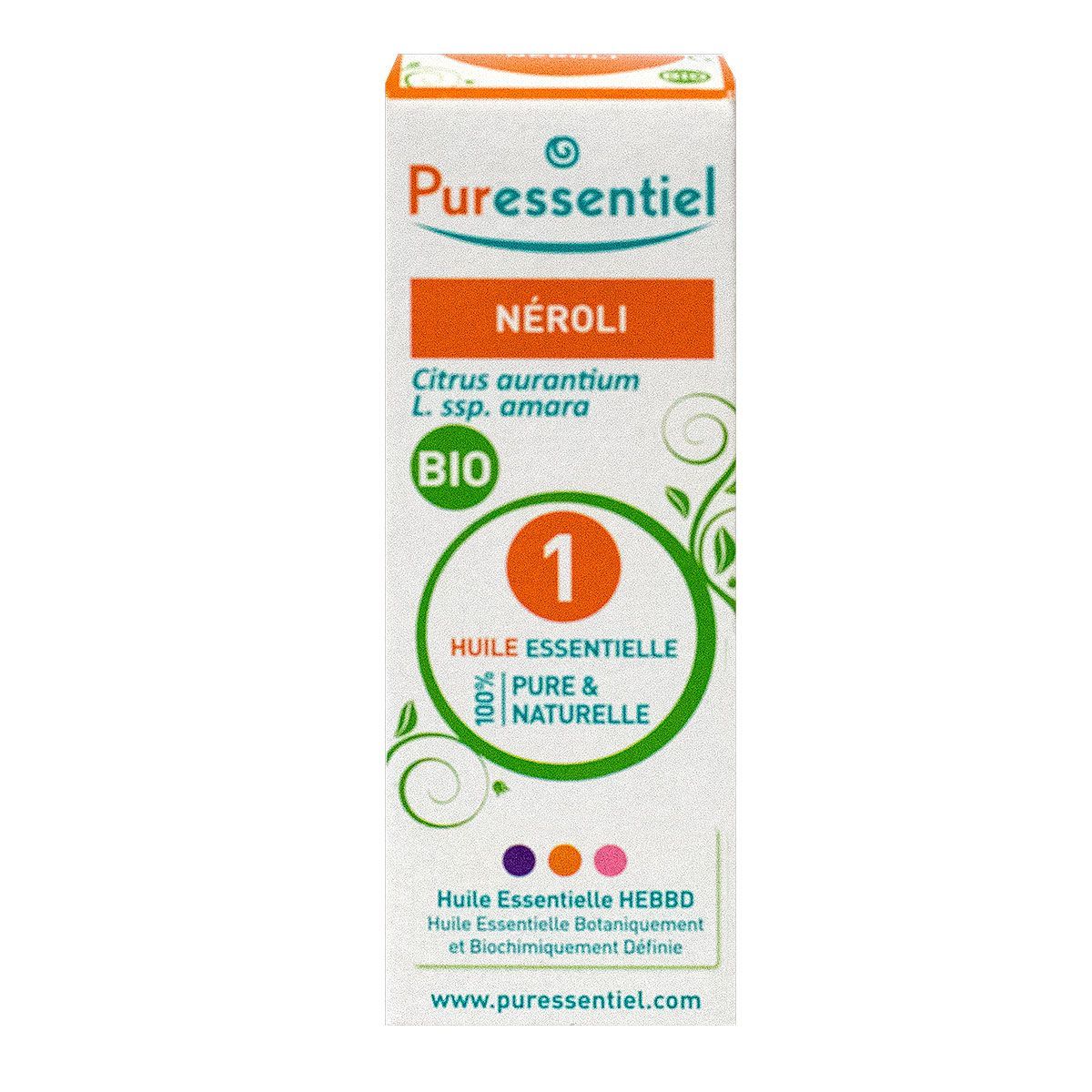 L'huile essentielle de néroli Puressentiel est utilisée en cas d'anxiété,  nervosité, angoisse
