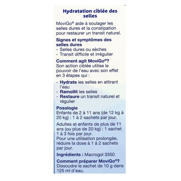 10 sachets solution buvable constipation selles dures