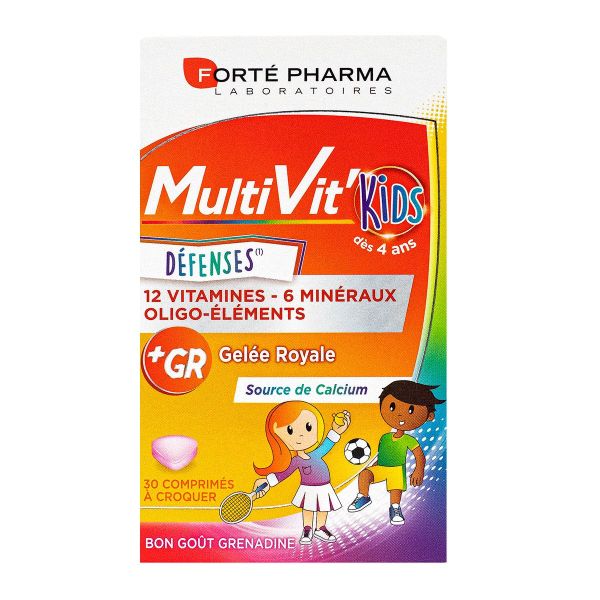 Multivit'kids défenses 30 comprimés