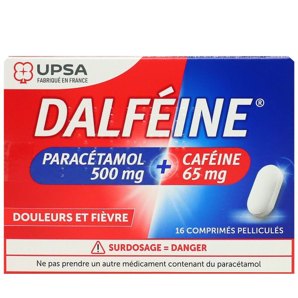 Dalfeine paracetamol 500mg + cafeine 65mg 16 comprimés
