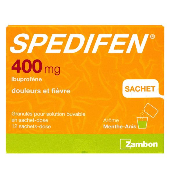 Spedifen 400mg 12 sachets-dose Menthe-Anis