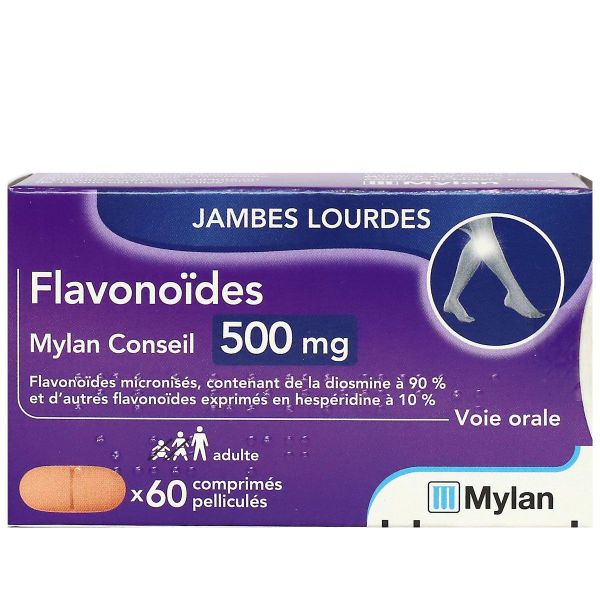 Fraction flavonoïque 500mg 60 comprimés