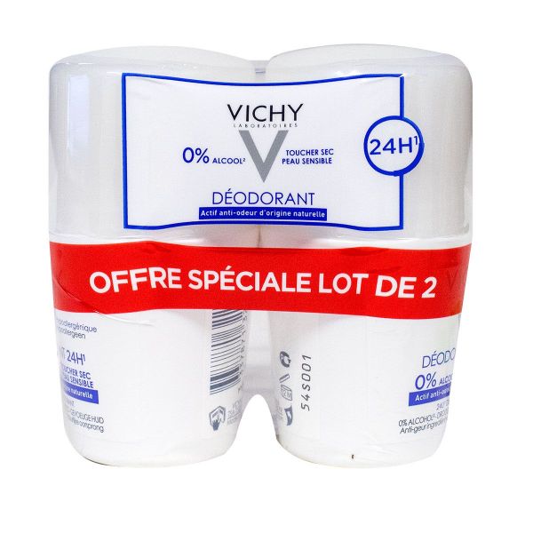 Déo 24h sans sels d'aluminium 2x50ml