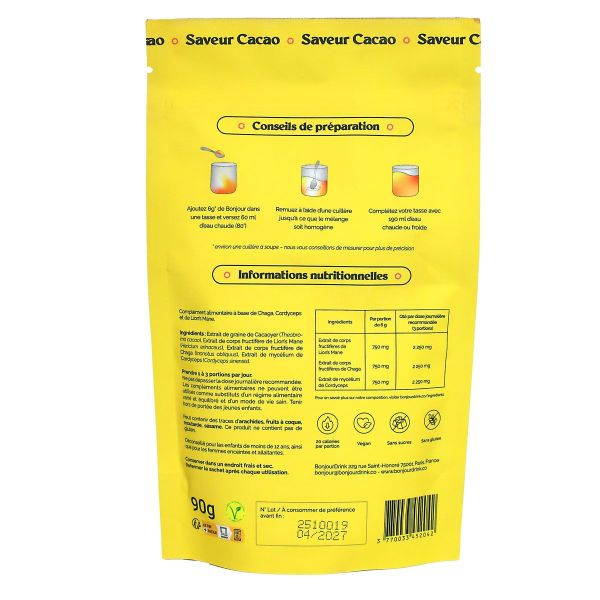 Drink boisson naturelle aux champignons saveur cacao 90g