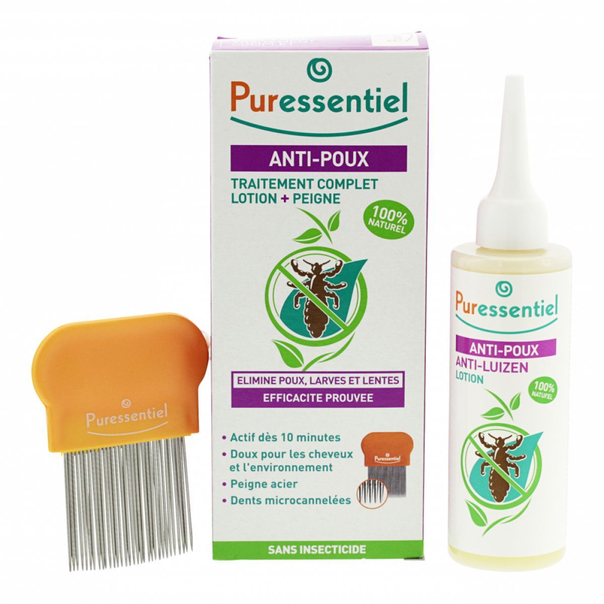 Puressentiel Anti-poux 100ml + Peigne - Pazzox, pharmacie en ligne