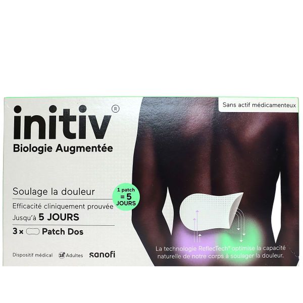 Initiv soulage la douleur 3 patchs dos