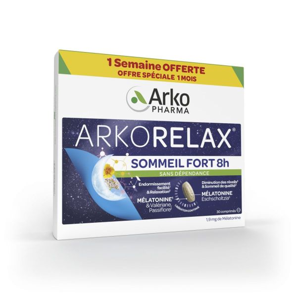 Arkorelax sommeil fort 8h 30 comprimés