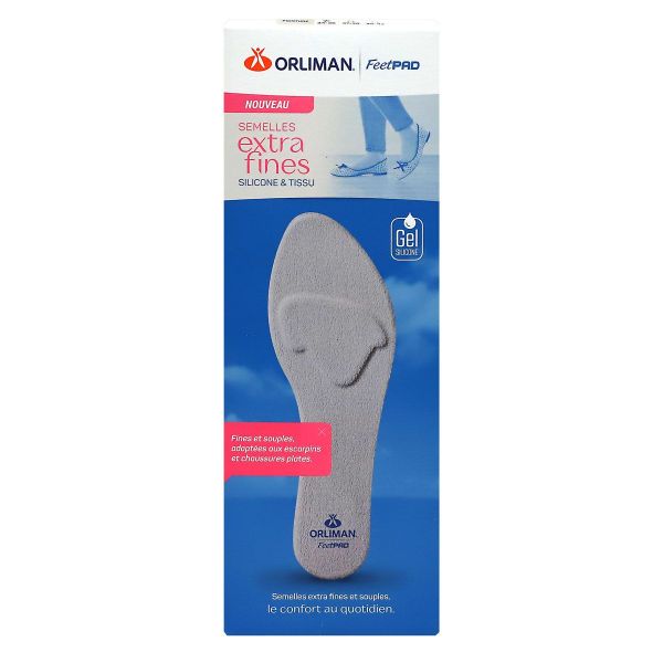 FeetPad semelles extra-fines femme gel silicone et tissu taille 34/36
