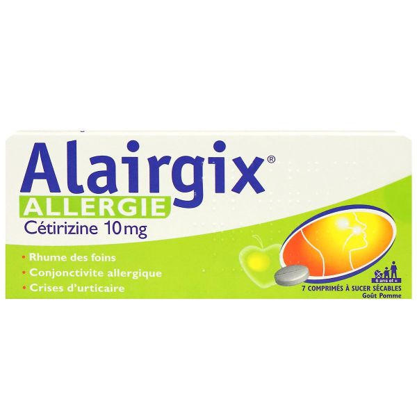 Alairgix allergie Cétirizine 10mg 7 comprimés