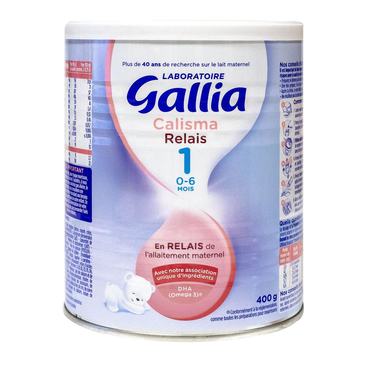 Calisma relais 1er âge 0-6 mois 400g est un lait infantile