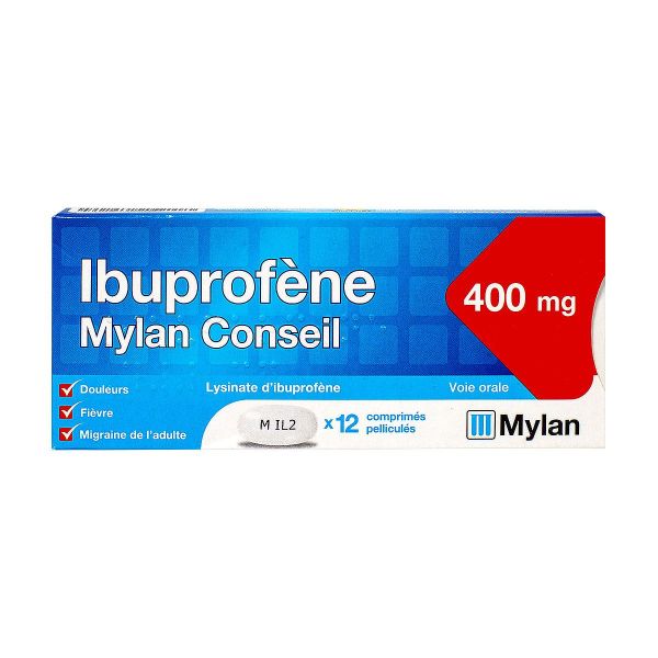 Ibuprofène 400 mg Mylan Conseil est un médicament antiinflammatoire