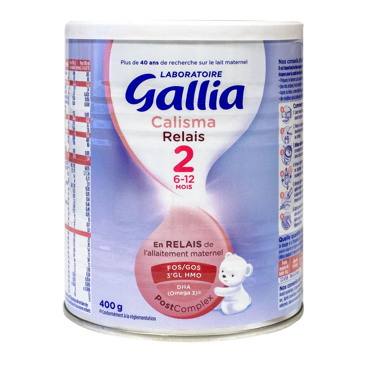 Calisma relais 2ème âge 6-12 mois 400g est un lait infantile