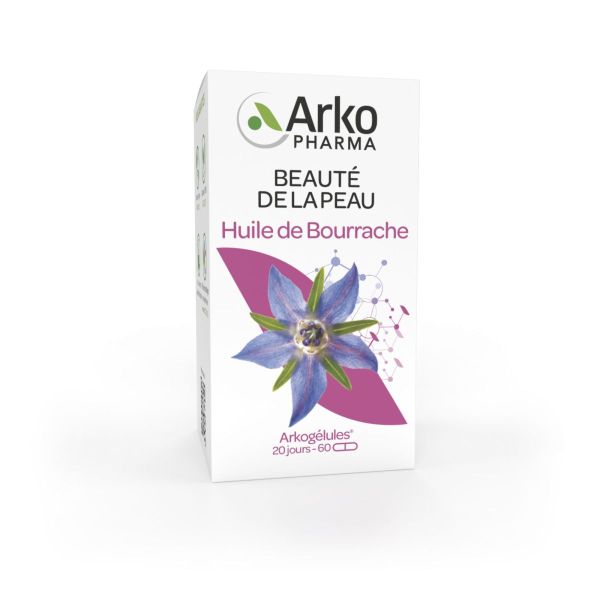 Arkogélules huile bourrache beauté de la peau 60 capsules