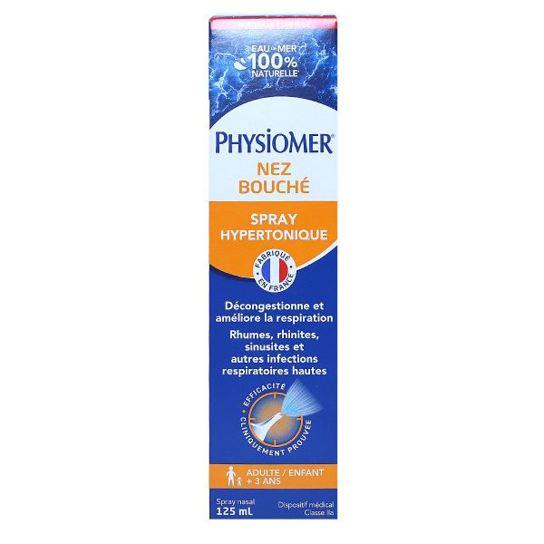 Nez bouché spray hypertonique adulte et enfant 125ml