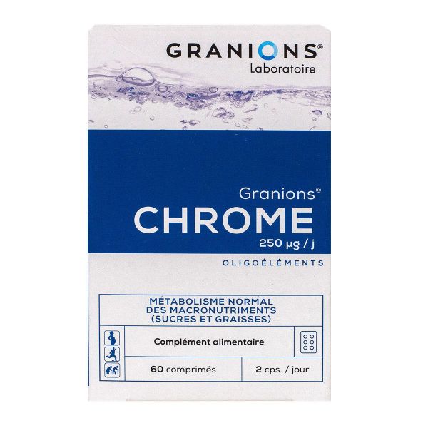 Chrome 250mg oligoéléments 60 comprimés