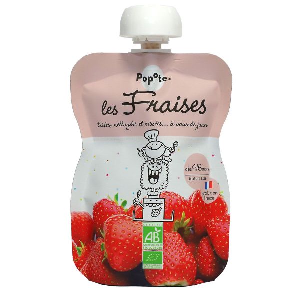 Les fraises gourde compote bio dès 4-6 mois 120g