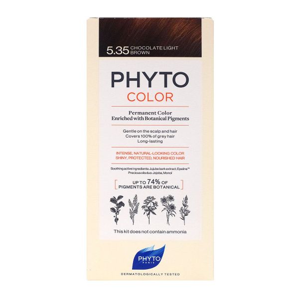 Phyto Color kit coloration permanente 5,35 Châtain clair chocolat