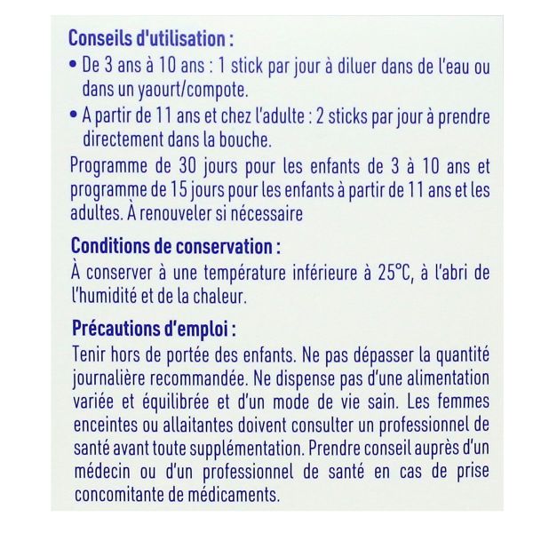 Oscillo immunité dès 3 ans 30 sticks