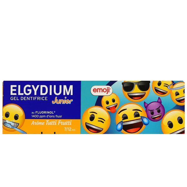 Junior 7-12 ans gel dentifrice Emoji arôme Tutti Frutti 50ml