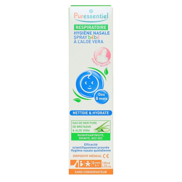 Hygiène nasale spray bébé eau de mer aloe vera 120ml