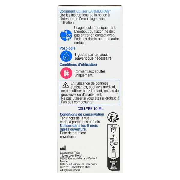 Larmecran confort oculaire 10ml
