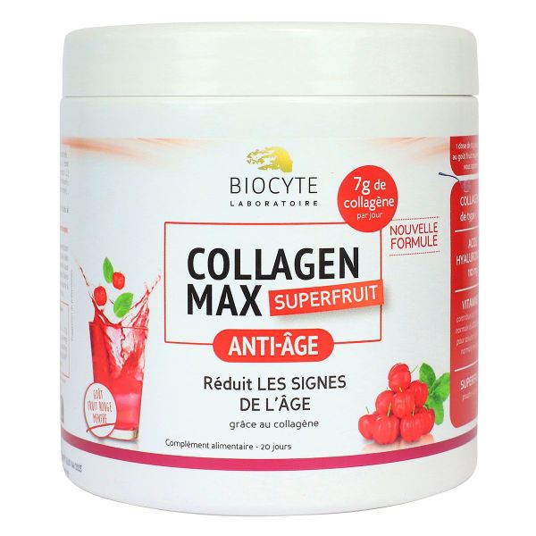 Collagen Max Superfuits fruits rouges menthe anti-âge 260g